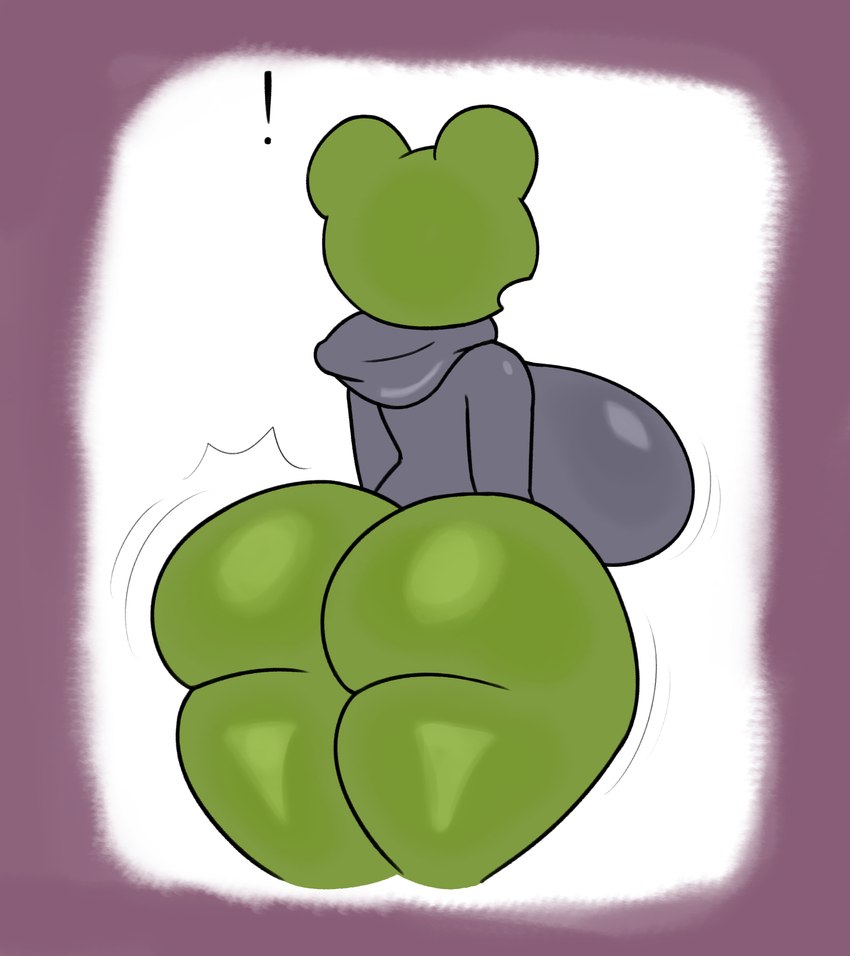 anthro big_breasts big_butt bottomless breasts butt butt_expansion clothed clothing expansion female green_body holidays huge_breasts huge_butt partially_clothed robe simple_background solo thick_thighs wide_hips obsuniq google google_doodle halloween magic_cat_academy amphibian frog absurd_res digital_media_(artwork) hi_res