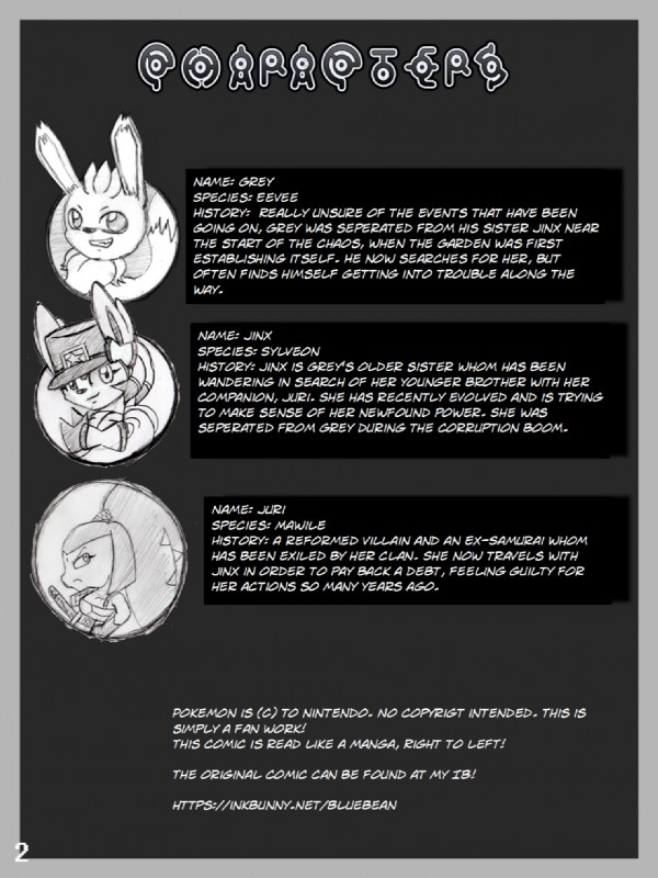 ambiguous_gender border breasts female garden_of_eden grey_border text bluebean nintendo pokemon eevee eeveelution generation_1_pokemon generation_2_pokemon generation_3_pokemon generation_6_pokemon mawile pokemon_(species) sylveon unown_(pokemon) unown_a unown_c unown_e unown_h unown_r unown_s unown_t character_cipher comic english_text hi_res monochrome translated unavailable_at_source unown_text