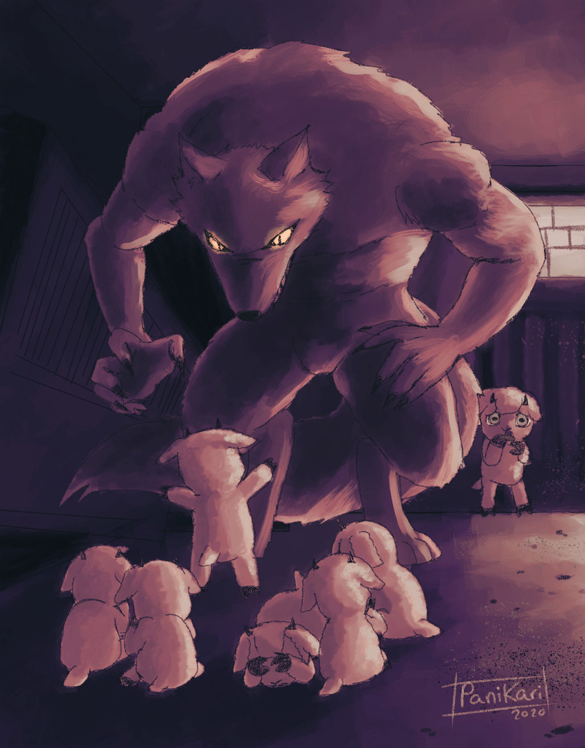 Rule 34 Dev - general:[2_fingers age_difference angry anthro  brown_body brown_fur child claws covering covering_face  creepy fangs featureless_crotch female fingers frown fur  glowing glowing_eyes green_eyes ...