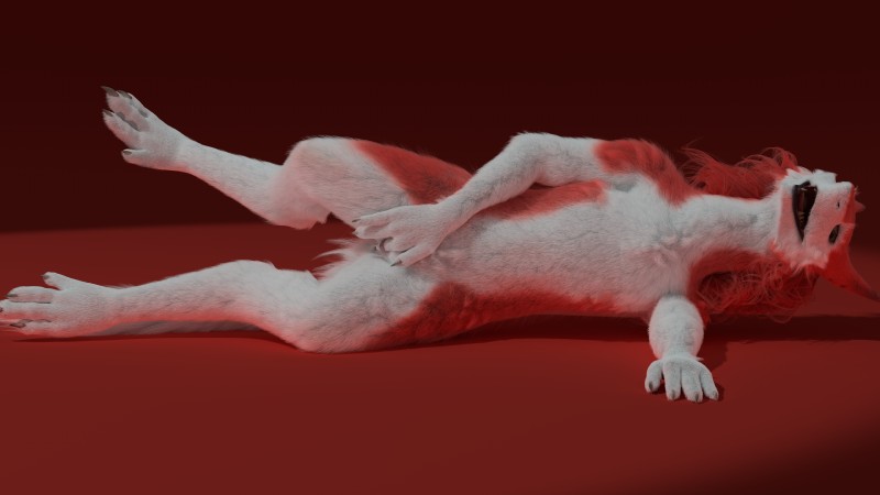 anthro clitoral_hood digitigrade eyes_closed feet female fingering fluffy fur genitals green_eyes hair half-closed_eyes leg_markings looking_at_viewer looking_pleasured lying markings masturbation multicolored_body multicolored_fur narrowed_eyes nude on_side prehensile_clitoral_hood pupils pussy red_body red_fur red_hair slit_pupils smile snout socks_(marking) solo teeth toes two_tone_body two_tone_fur vaginal vaginal_fingering vaginal_masturbation white_body white_fur missingno3567 untied_verbeger sergal_(untied_verbeger) sergal 16:9 2018 3d_(artwork) 4k absurd_res digital_media_(artwork) hi_res widescreen