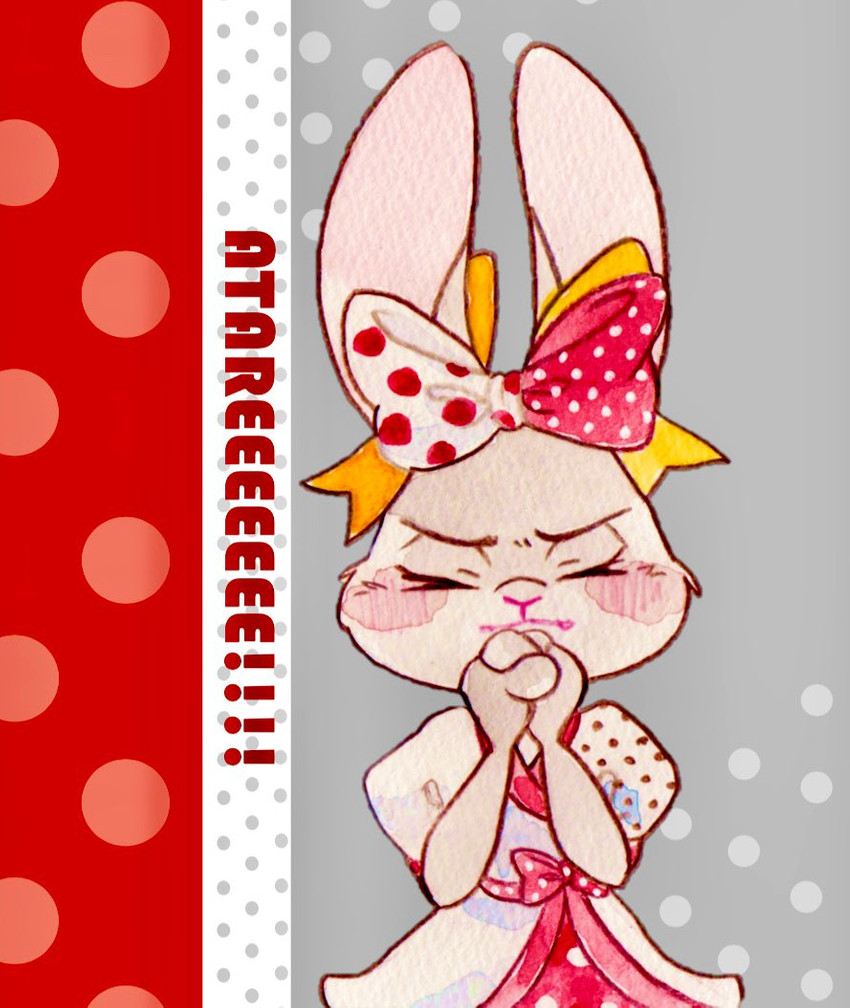 alternative_fashion anthro blush bow_ribbon clasped_hands clothed clothing eyes_closed fully_clothed fur grey_body grey_fur j-fashion lolita_(fashion) solo sweet_lolita strawberry628_(artist) disney zootopia judy_hopps lagomorph leporid mammal rabbit 2020 painting_(artwork) traditional_media_(artwork) watercolor_(artwork)