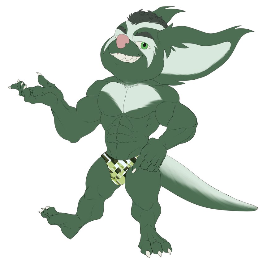 3_toes 5_fingers anthro barefoot belly big_biceps big_deltoids big_ears big_eyes big_muscles big_pecs claws clothed clothed_anthro clothed_male clothing deltoids ear_tuft eyebrows facial_markings feet fingers fluffy_ears front_view fur green_arms green_belly green_body green_chest green_clothing green_ears green_eyes green_face green_feet green_fingers green_fur green_hands green_inner_ear green_legs green_markings green_neck green_speedo green_swimwear green_tail green_toes grey_body grey_eyebrows grey_fur grey_pseudo_hair hair hand_on_hip happy head_markings head_tuft huge_pecs humanoid_hands looking_at_viewer male male_anthro manly markings monotone_arms monotone_background monotone_belly monotone_chest monotone_face monotone_feet monotone_hands monotone_inner_ear monotone_legs monotone_neck monotone_pseudo_hair monotone_tail multicolored_hair muscular muscular_anthro muscular_male open_mouth open_smile pecs pink_nose plantigrade pseudo_hair quads serratus short_anthro short_male simple_background smile smiling_at_viewer solo speedo standing swimwear tail toes topless topless_anthro topless_male tuft two_tone_hair two_tone_speedo white_background white_claws white_clothing white_speedo white_swimwear bristol wildstar fan_character chua mammal 2020 absurd_res colored digital_drawing_(artwork) digital_media_(artwork) flat_colors full-length_portrait hi_res portrait