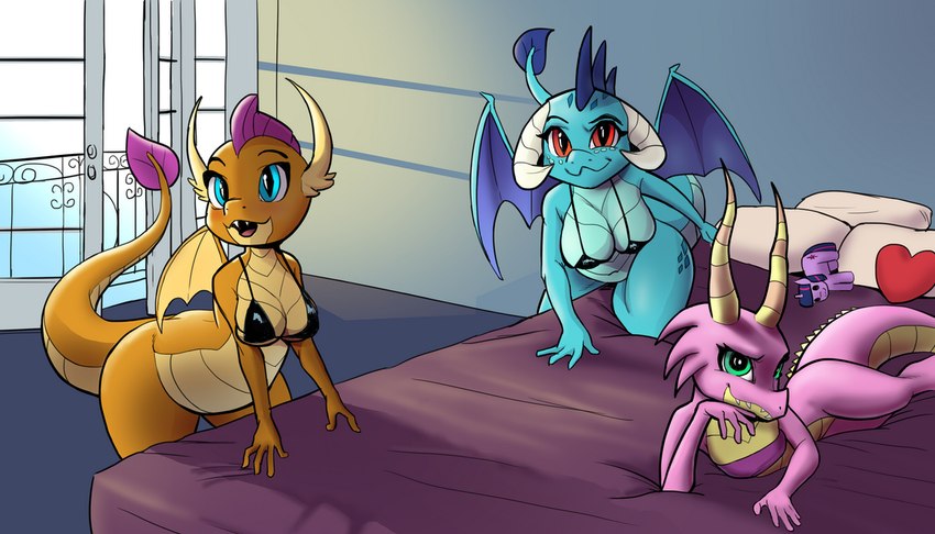 princess ember, scales, smolder, and twilight sparkle (friendship is magic and etc) created by ahobobo