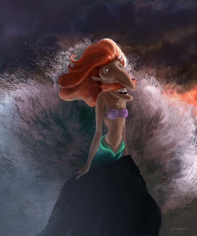 ariel and nigel thornberry (the little mermaid (1989) and etc) created by greghatesdeviantart