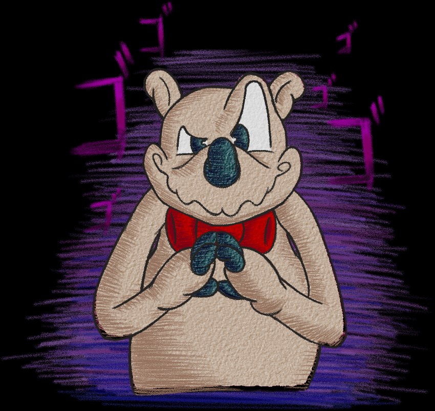 ambiguous_gender anthro bow_tie bow_tie_only brown_body claws evil_face evil_grin eyebrows fingers_together mostly_nude purple_aura raised_eyebrow smile solo toony lendri_mujina amialido_amdodo_(copyright) menacing_(meme) amialido_amdodo armadillo mammal xenarthran alpha_channel meme male_(lore)