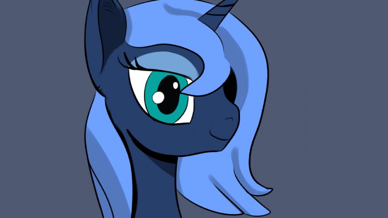 blue_hair female hair horn parody smile solo andy_price jbond friendship_is_magic hasbro my_little_pony mythology princess_luna_(mlp) equid equine mammal mythological_creature mythological_equine unicorn 16:9 portrait widescreen