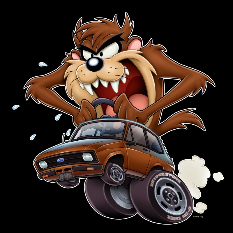 4_fingers anthro black_background black_nose bodily_fluids brown_body brown_fur brown_hair car driving fingers fur hair inside_car inside_vehicle male nude open_mouth outline sharp_teeth short_hair simple_background smoke solo sweat teeth toony vehicle whiskers drew_gardner bridgestone ford looney_tunes warner_brothers tasmanian_devil_(looney_tunes) dasyurid dasyuromorph mammal marsupial tasmanian_devil 1:1 2013 absurd_res hi_res