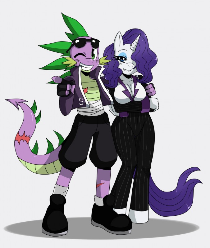 rarity and spike (friendship is magic and etc) created by sssonic2