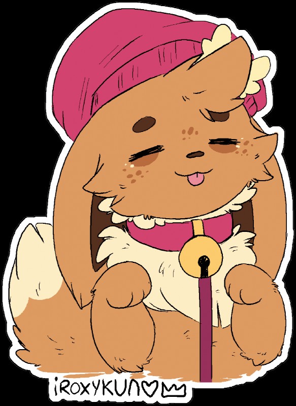 =w= bell brown_body brown_fur clothing collar female feral fur hat headgear headwear leash solo tail tongue tongue_out uwu conditional_dnp ikitsunyan nintendo pokemon iku_(ikitsunyan) eevee generation_1_pokemon mammal pokemon_(species) 2020 alpha_channel digital_media_(artwork) hi_res