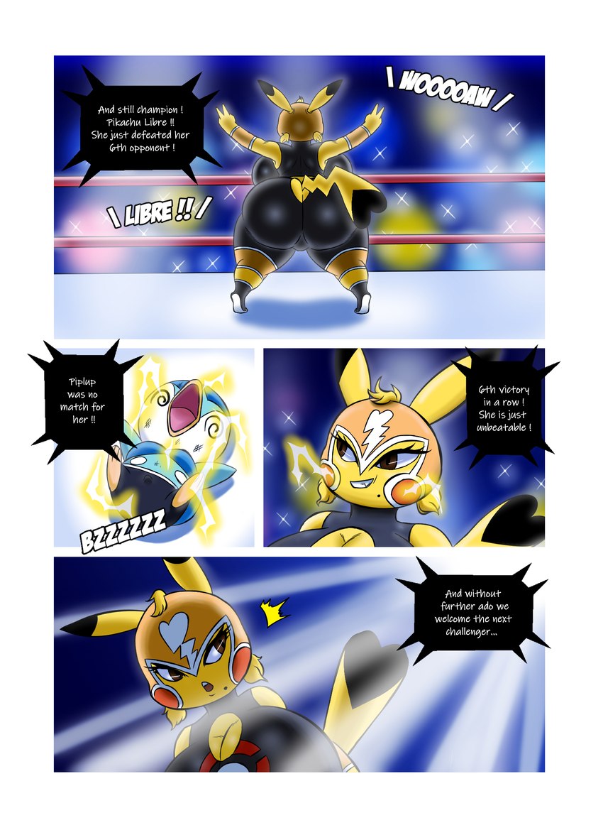 pikachu libre (nintendo and etc) created by damncheezy