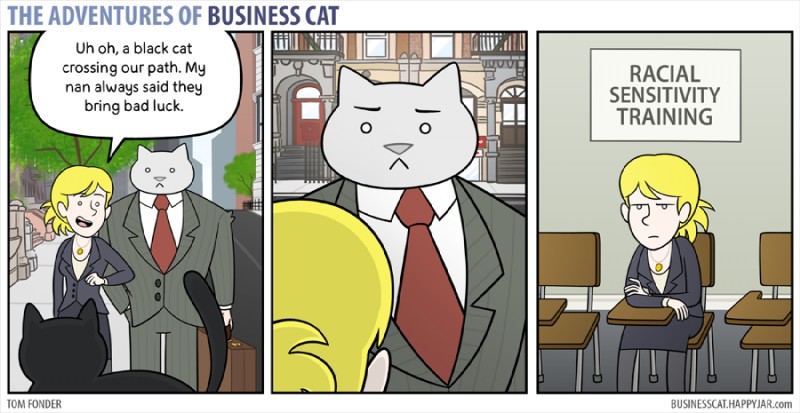 business cat and janet (business cat (webcomic) and etc) created by tom fonder