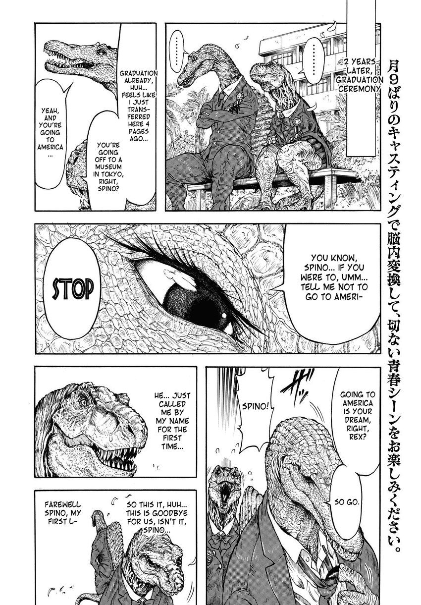 dialogue female feral screentone solo teeth text tomboy kobori_makoto dinosaur prehistoric_species reptile scalie theropod tyrannosaurid tyrannosauroid tyrannosaurus tyrannosaurus_rex comic digital_media_(artwork) hi_res japanese_text monochrome right_to_left translated