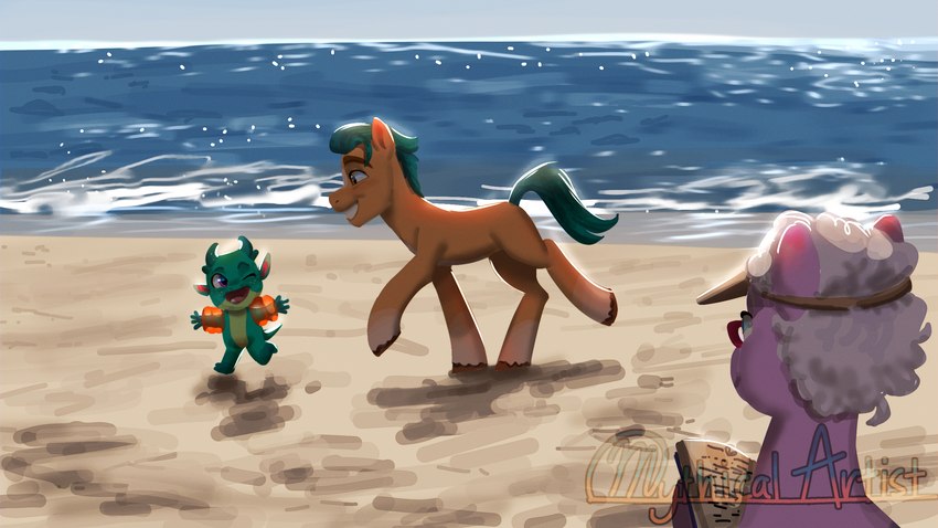 anthro beach book female feral green_body green_scales male quadruped sand scales sea seaside tail turquoise_hair turquoise_tail visor water mythicalartist34 hasbro mlp_g5 my_little_pony mythology grandma_figgy_(mlp) hitch_trailblazer_(mlp) sparky_sparkeroni_(mlp) dragon earth_pony equid equine horse mammal mythological_creature mythological_scalie pony scalie 16:9 hi_res widescreen adopted_(lore) adopted_son_(lore) father_(lore) grandchild_(lore) grandmother_(lore) grandmother_and_grandchild_(lore) grandparent_(lore) grandparent_and_grandchild_(lore) parent_(lore)