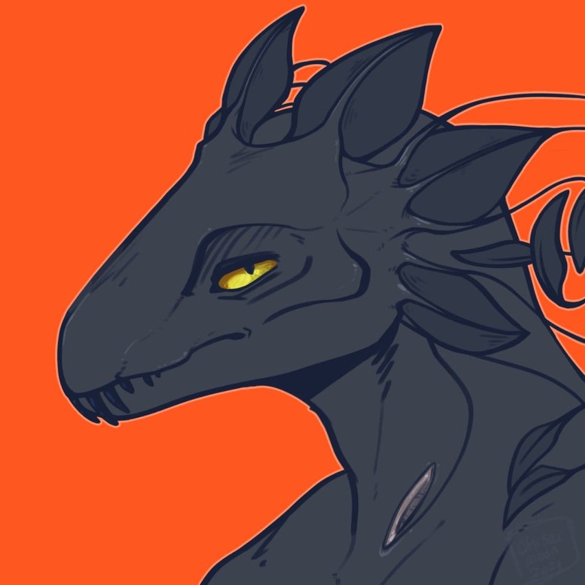 anthro looking_at_viewer male solo teeth yellow_eyes chisaimoon james_cameron's_avatar mythology strigon_(character) dragon mythological_creature mythological_scalie scalie thanator 1:1 hi_res