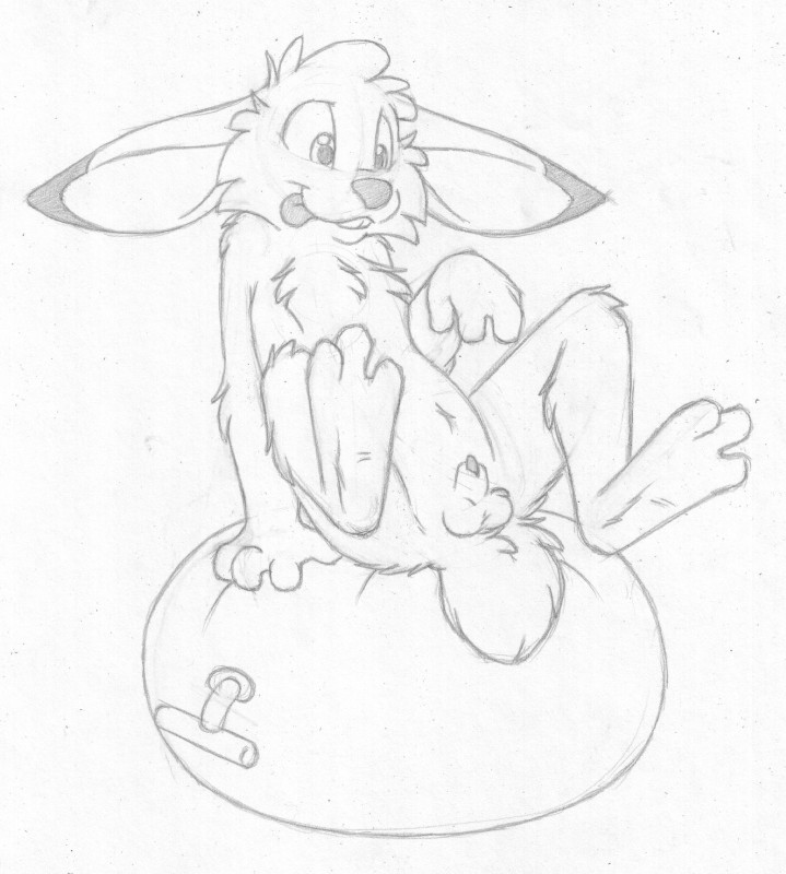 animal_genitalia animal_penis anthro arm_support balancing ball balls barefoot biped buckteeth feet genitals lagomorph_penis legs_up looking_at_genitalia looking_at_penis male nude on_top on_top_of penis penis_tip reclining sheath simple_background sitting sitting_on_ball solo space_hopper spread_legs spreading teeth tongue tongue_out young young_anthro young_male mizzyam jake_cottontail lagomorph leporid mammal rabbit absurd_res graphite_(artwork) greyscale hi_res monochrome traditional_media_(artwork)