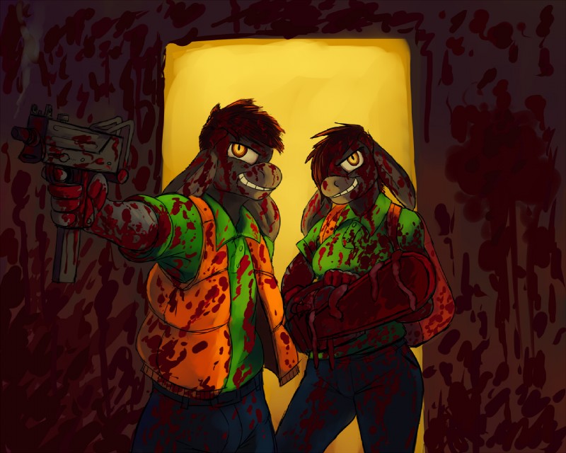 alex davis and ash davis (hotline miami 2: wrong number and etc) created by hladilnik