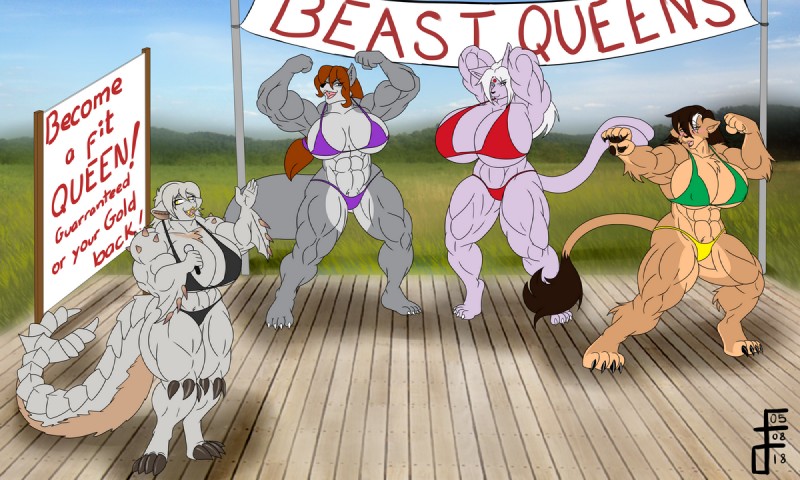 anthro bariath breasts detailed_background female greyknighthero group muscular nucky pokemorph adagadeprata solice capcom monster_hunter nintendo pokemon risew tsubaki barioth canid canine canis eeveelution espeon felid flying_wyvern generation_2_pokemon lion mammal pantherine pokemon_(species) wolf janus_(disambiguation) sabrina_(disambiguation) 5:3