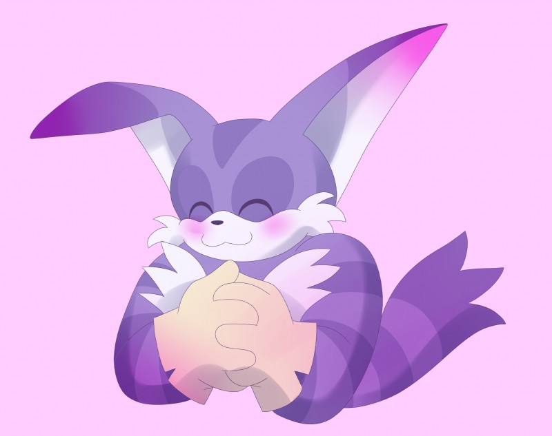 anthro black_nose blush clothing eyes_closed fur gloves handwear male purple_body purple_fur smile solo white_body white_fur chocolatechippi sega sonic_the_hedgehog_(series) big_the_cat felid mammal 2018 hi_res