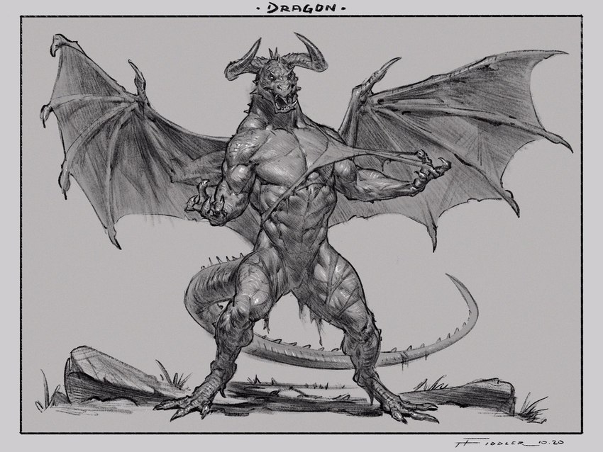 after_transformation anthro biceps bottomwear clothing fur horn loincloth male membrane_(anatomy) muscular muscular_anthro muscular_male open_mouth pecs sharp_teeth simple_background solo tail teeth torn_clothing transformation wings taran_fiddler mythology dragon mythological_creature mythological_scalie scalie were weredragon 2020 4:3 digital_media_(artwork) greyscale hi_res monochrome