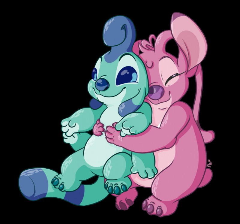 4_arms 4_fingers 4_toes antennae_(anatomy) blue_body blue_eyes blue_nose chest_markings claws daww dipstick_ears duo ear_markings eyelashes eyes_closed feet fingers fur head_tuft hug hugging_another hugging_from_behind markings multi_arm multi_limb multicolored_ears pink_body pink_claws pink_fur purple_nose simple_background smile toes transparent_background tuft blushbaker disney lilo_and_stitch angel_(lilo_and_stitch) yaarp alien experiment_(lilo_and_stitch) 2017 alpha_channel digital_media_(artwork) signature