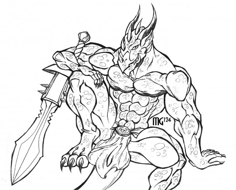 8-pack abs anthro athletic beef biceps big_muscles blackclaw bottomwear claws clothed clothing feet food hindpaw horn loincloth looking_at_viewer male meat melee_weapon muscular muscular_anthro muscular_male paws pecs pose red_eyes scales simple_background smile solo sword tail teeth toes topless vein weapon musclegod124 mythology varanis_blackclaw dragon mythological_creature mythological_scalie scalie vectarr ready_(disambiguation) 2013