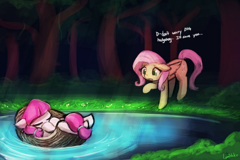 fluttershy and lily longsocks (friendship is magic and etc) created by lumineko