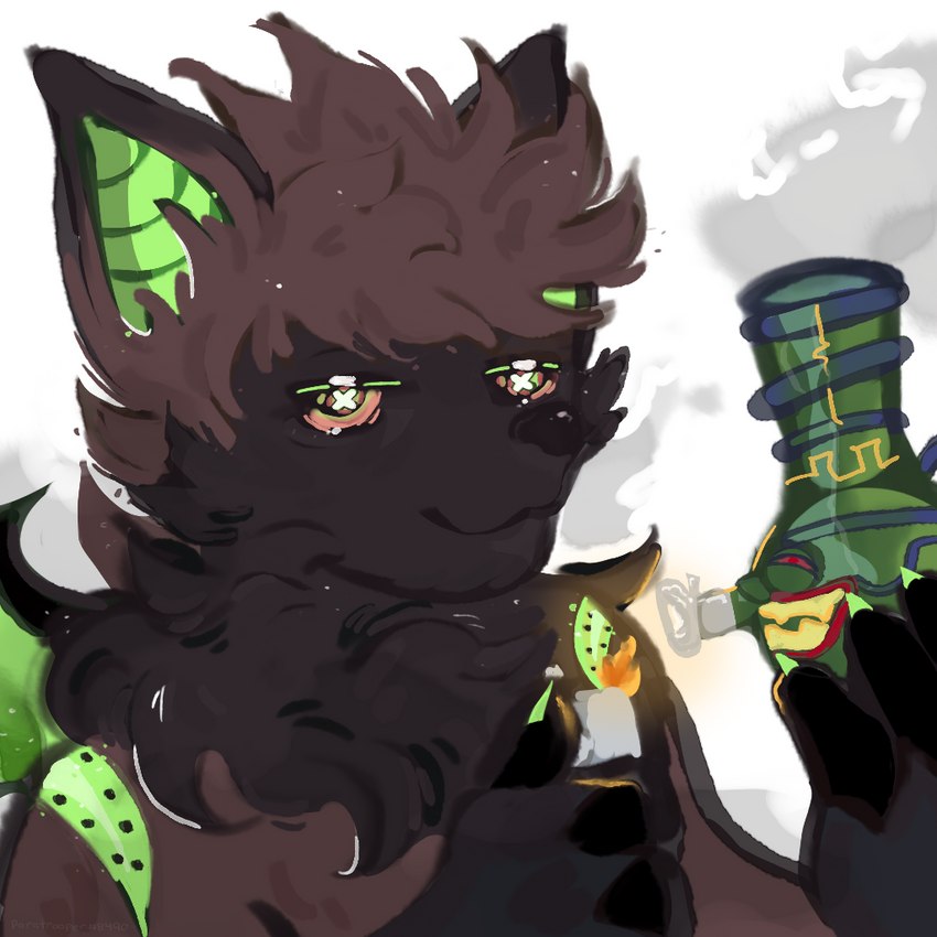 anthro brown_body brown_fur drugs fur male marijuana solo zelen zelen_kiwi mammal 1:1