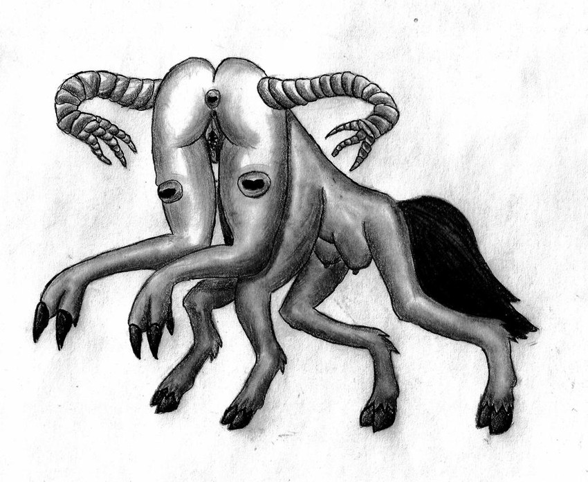 3_eyes 6_legs 6_limbs anus body_horror breasts butt cosmic_horror female feral hooves horizontal_pupils horn horse_tail mouth_pussy multi_eye nipples pupils pussy_mouth solo what what_has_science_done where_is_your_god_now why ebrithilbowser cthulhu_mythos h._p._lovecraft lovecraftian_(genre) shub-niggurath_(h.p._lovecraft) bovid butt_creature caprine caprine_demon deity demon eldritch_abomination goat goat_demon mammal monster outer_god_(h.p._lovecraft) pussy_creature monochrome