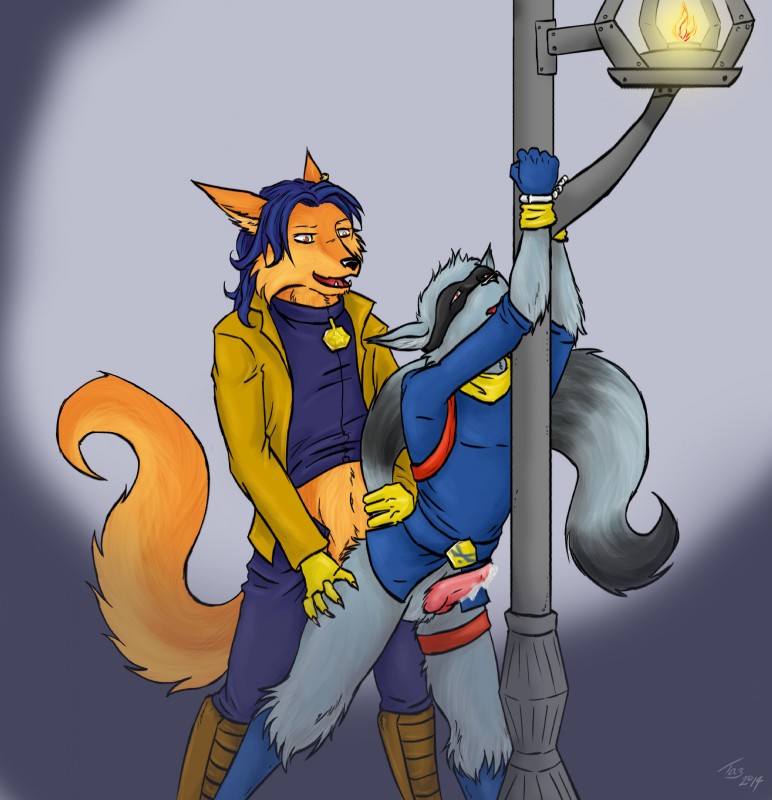 carmelita fox and sly cooper (sony interactive entertainment and etc) created by lady-darkstreak