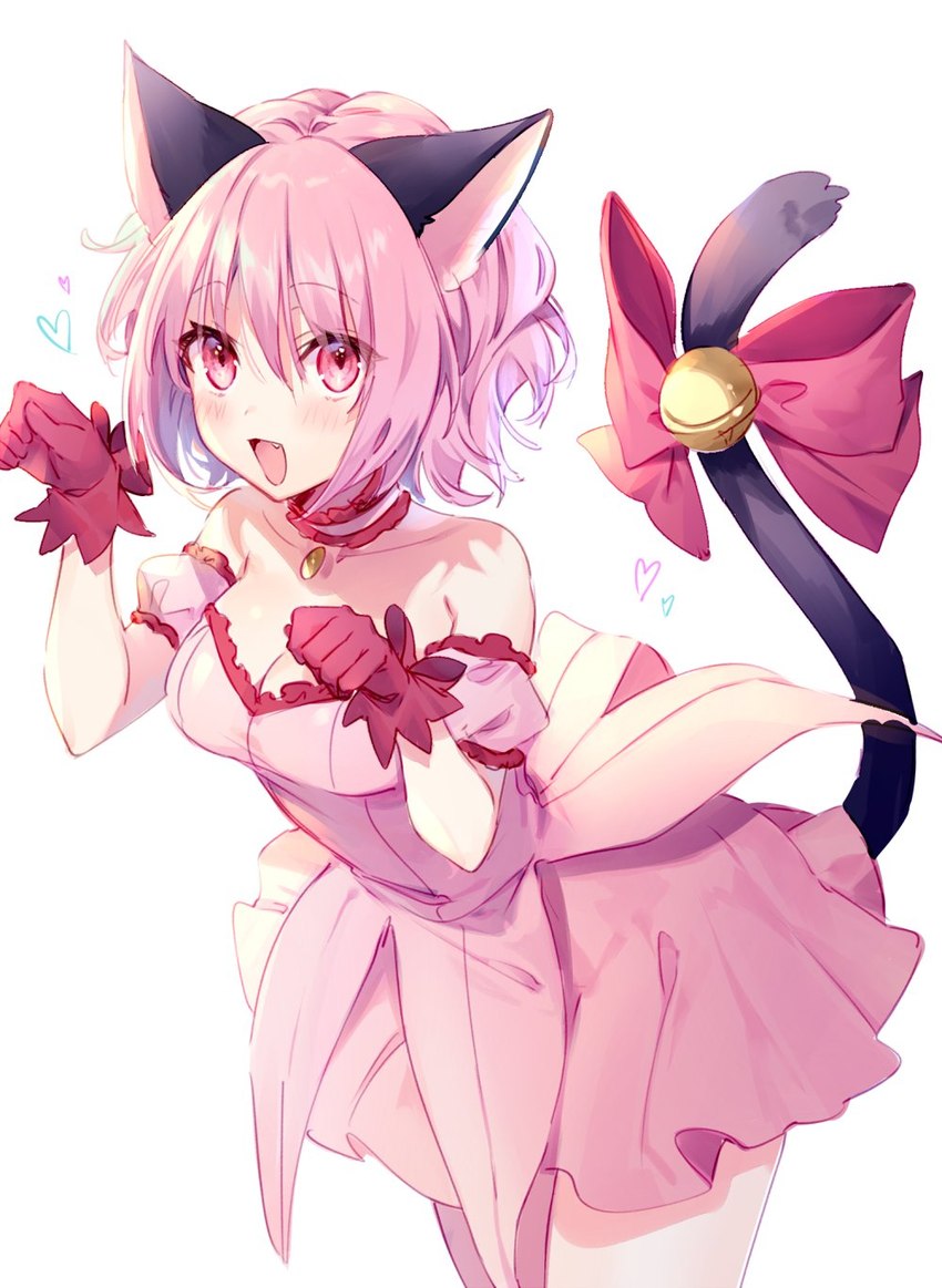 accessory acting_like_a_cat aged_up alternative_fashion bent_wrist blush breasts clothing cute_fangs dress female furgonomics gloves hair handwear heart_symbol j-fashion lolita_(fashion) looking_at_viewer magical_girl_outfit open_mouth paw_pose pink_eyes pink_hair pose red_clothing red_gloves red_handwear ribbons simple_background smile solo sweet_lolita tail tail_accessory tail_ribbon white_background yuya_(night_lily) tokyo_mew_mew mew_ichigo animal_humanoid cat_humanoid felid felid_humanoid feline feline_humanoid humanoid mammal mammal_humanoid 2020 digital_media_(artwork) digital_painting_(artwork) hi_res