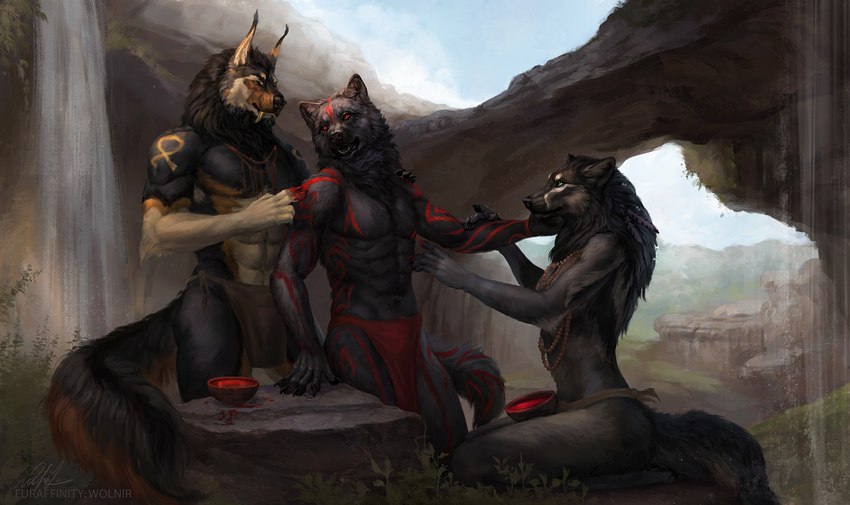 bayzan, hiona, and omega wolf (mythology) created by wolnir