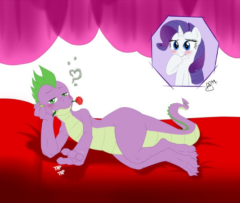 rarity and spike (friendship is magic and etc) created by pia-sama