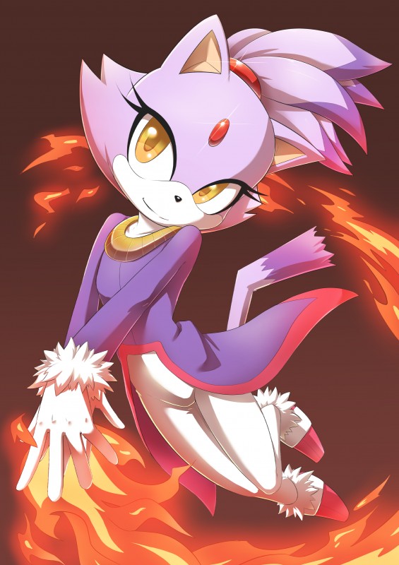 blaze the cat (sonic the hedgehog (series) and etc) created by puretails