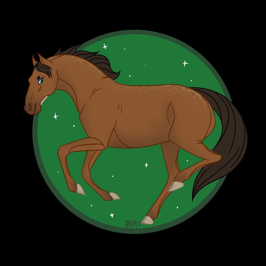 ambiguous_gender blue_eyes brown_body brown_hair brown_mane brown_tail eyebrows feral hair hooves looking_at_viewer mane raised_leg simple_background solo tail avriart dolero equid equine horse mammal 1:1 2022 digital_media_(artwork) hi_res male_(lore)