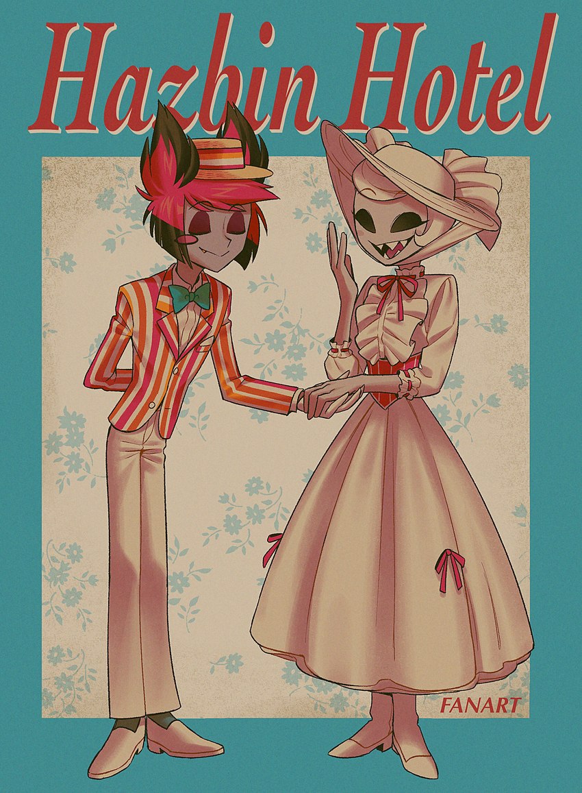 alastor and rosie (hazbin hotel) created by enaic31