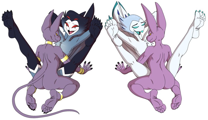 andrealphus, beerus, dyspo, and stolas (dragon ball super and etc) created by foot ninja15