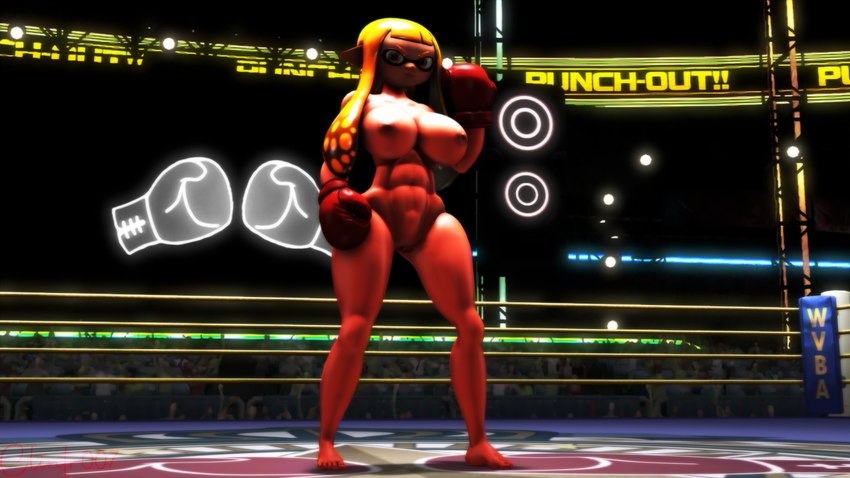 abs big_breasts boxing_gloves breasts clothing female fighting_ring genitals handwear looking_at_viewer muscular muscular_female nude pseudo_hair pussy solo tentacle_hair tentacles thick_thighs clintr007 nintendo punch-out!! splatoon super_smash_bros. inkling_girl animal_humanoid cephalopod cephalopod_humanoid humanoid inkling marine marine_humanoid mollusk mollusk_humanoid 16:9 3d_(artwork) absurd_res digital_media_(artwork) hi_res signature source_filmmaker_(artwork) widescreen