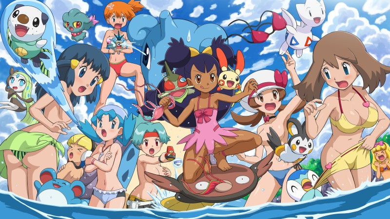 solana, elesa, misty, pokemon trainer, ashley ketchum, and etc (nintendo and etc) created by pokemoa
