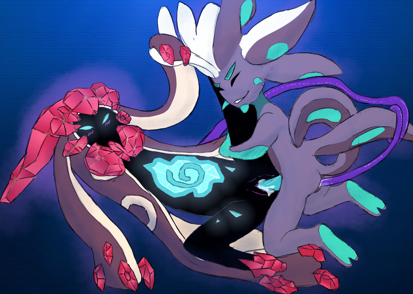 anal anthro blush duo ejaculation female kneeling lying male male/female on_back tentacles vaginal temtem_lover crema_(company) temtem humanoid myx_(temtem) temtem_(species) tental_(temtem) hi_res