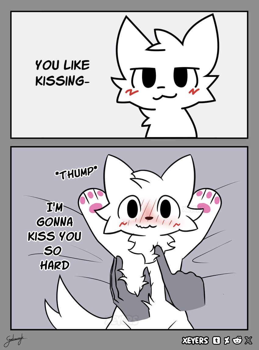 silly cat (boy kisser (meme)) created by xeyers