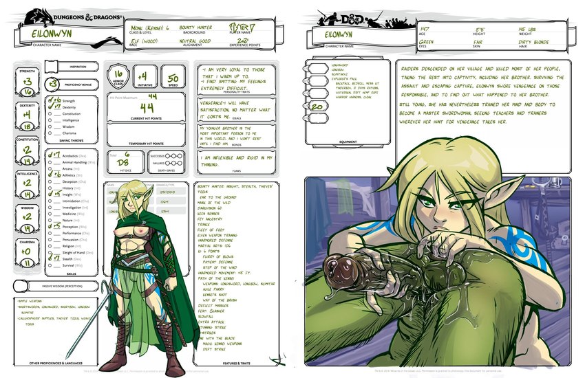 abs anal anal_fingering blonde_hair boots breasts character_sheet_(rpg) clothed clothing duo erection faceless_character faceless_male female female_fingering_male female_focus fingering fingering_partner footwear hair handjob holding_melee_weapon holding_object holding_sword holding_weapon humanoid_on_humanoid humanoid_pointy_ears male male/female melee_weapon muscular muscular_female muscular_humanoid nipples not_furry partially_clothed penile pointy_ears sex shoes solo_focus sword tattoo text weapon mister_d dungeons_and_dragons hasbro wizards_of_the_coast eilonwyn_(mister_d) elf goblin humanoid 2021 english_text hi_res model_sheet shaded soft_shading