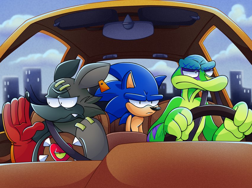 gex the gecko, heart, mad rat, and sonic the hedgehog (sonic the hedgehog (series) and etc) created by 8-bit-britt