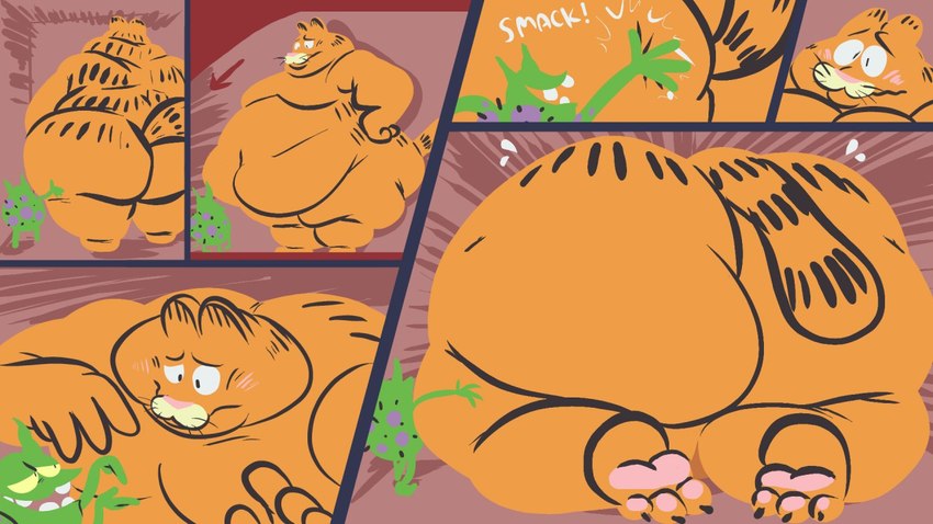 garfield the cat (garfield (series)) created by tehsquishyray