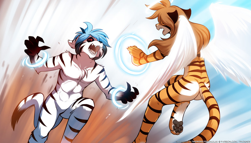 flora and tiger trace (twokinds) created by tom fischbach