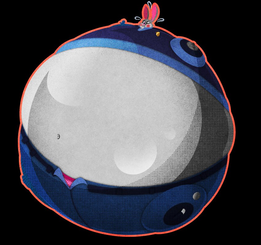 anthro belly big_belly big_cheeks blue_bottomwear blue_clothing blue_pants blue_shirt blue_topwear blush bodily_fluids body_inflation bottomwear buckteeth cheek_bulge clothing colored_edge_panties colored_edge_underwear exposed_panties female grey_body grey_ears huge_belly hyper hyper_belly hyper_inflation immobile inflation inflation_fetish navel one_eye_closed orange_outline outline panties pants pattern_bottomwear pattern_clothing pattern_panties pattern_underwear pink_clothing pink_inner_ear pink_nose pink_panties pink_underwear police police_badge police_officer police_uniform polka_dot_panties polka_dot_underwear puffed_cheeks purple_eyes shirt simple_background solo spherical_inflation sweat sweatdrop teeth topwear transparent_background underwear uniform inflateresponsibly disney zootopia judy_hopps lagomorph leporid mammal rabbit 2024 absurd_res alpha_channel cel_shading colored digital_media_(artwork) hi_res shaded