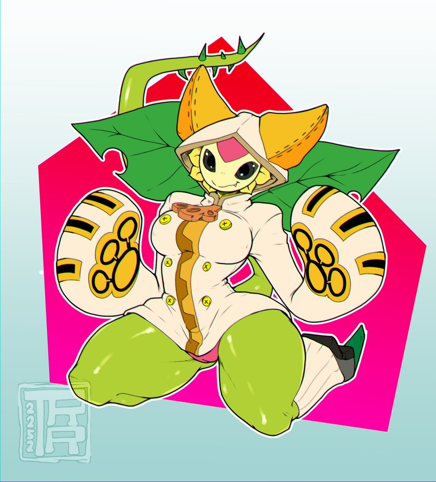 clothing cosplay crossover_cosplay female flower panties plant solo sunflower thick_thighs underwear wide_hips teaspoon arc_system_works bandai_namco blazblue digimon taokaka digimon_(species) elemental_creature elemental_humanoid felid flora_fauna humanoid kaka_(blazblue) mammal plant_humanoid sunflowmon absurd_res crossover hi_res