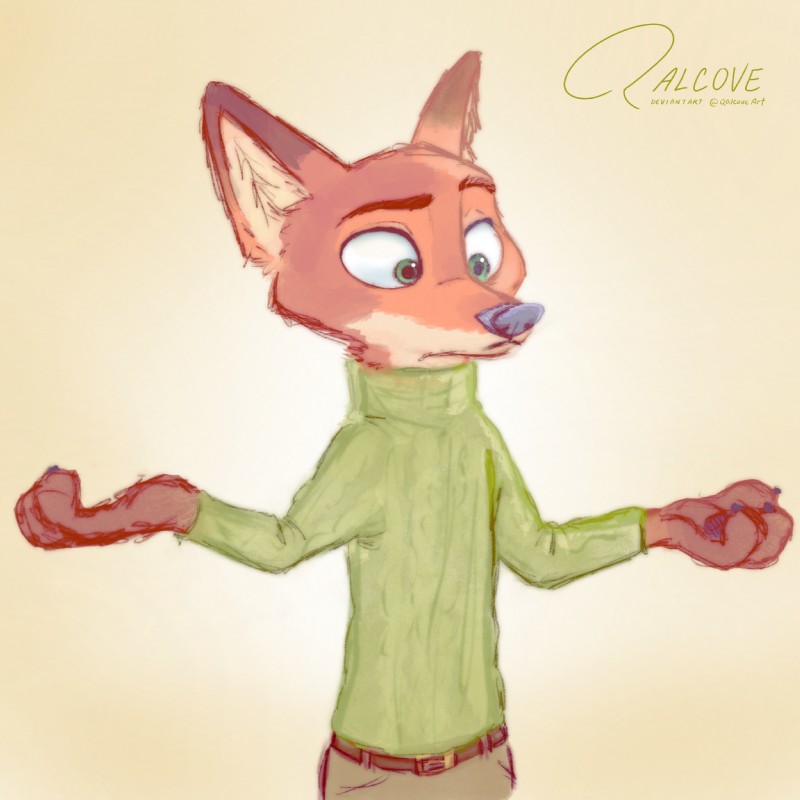 nick wilde (zootopia and etc) created by qalcove