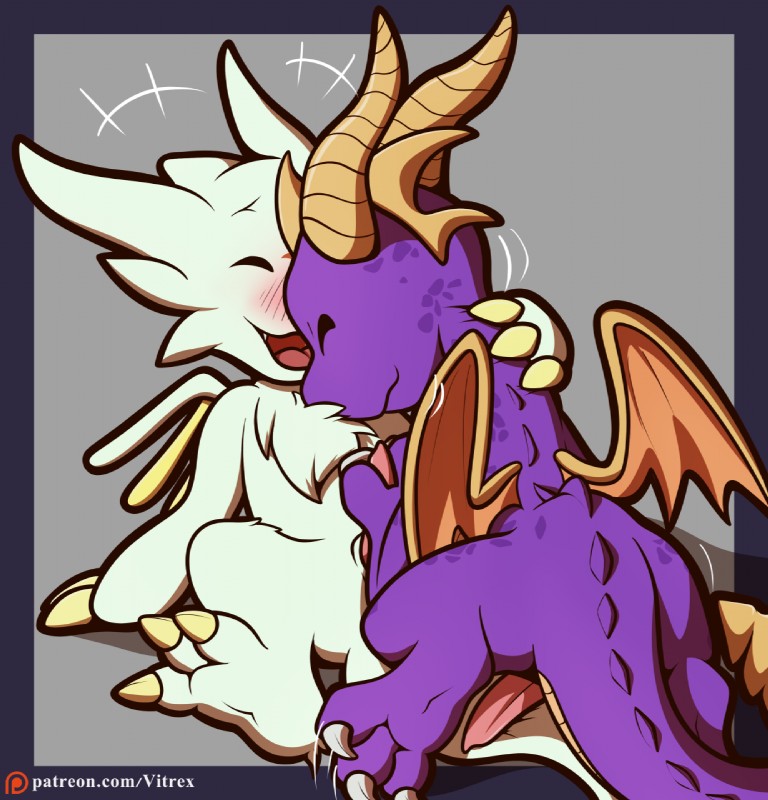 chibisuke and spyro (european mythology and etc) created by vitrex