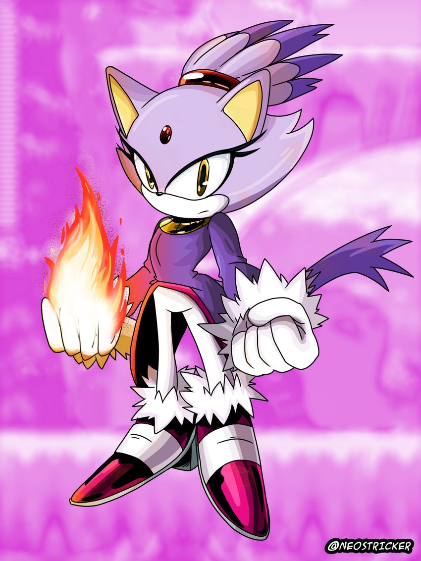 blaze the cat (sonic the hedgehog (series) and etc) created by neostricker