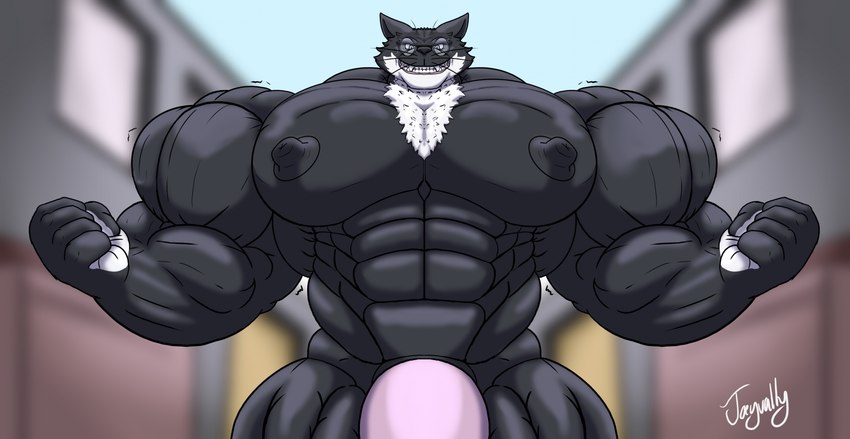 5_fingers abs animal_genitalia anthro big_biceps big_muscles big_nipples big_pecs big_penis black_body black_fur black_nipples black_nose black_sheath blurred_background building cheek_tuft countershade_neck countershading erection evil_grin eyewear eyewear_only facial_tuft fangs fingers fist flexing fur genitals glasses glasses_only grin growth huge_muscles huge_nipples huge_pecs huge_penis hyper hyper_biceps hyper_genitalia hyper_muscles hyper_pecs hyper_penis male multicolored_body multicolored_fur muscle_growth muscular muscular_arms nipples nude outside pecs penis pince-nez pink_penis pose sheath sky smile solo standing teeth tuft two_tone_body two_tone_fur wearing_glasses whiskers white_body white_fur white_palms joeyvally jack_salem gulonine mammal marten mustelid musteline sable_(marten) 2024 hi_res signature